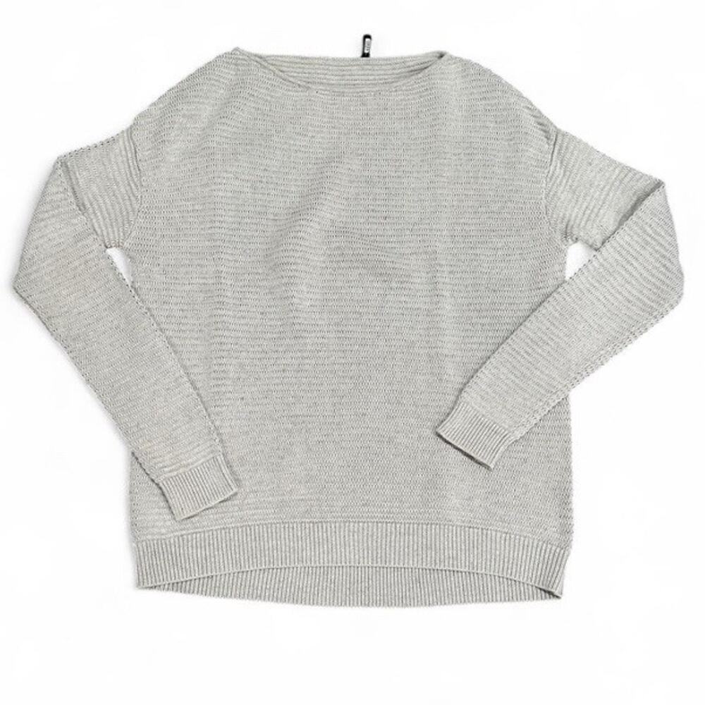 Theory Crewneck Knit Beige Sweater Women’s Size Medium Missing Theory Tag